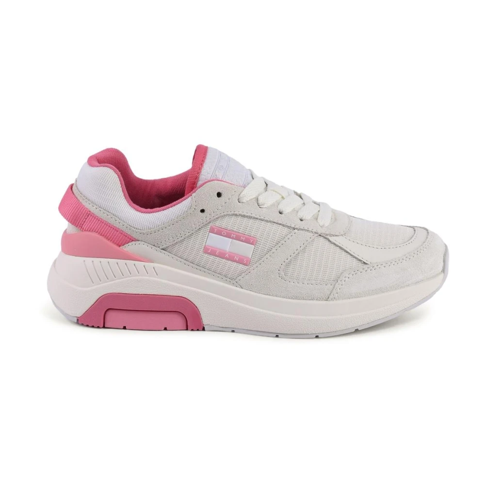 Tommy Hilfiger Women's White Sneakers,, Leather Sneaker For Size 6 Uk