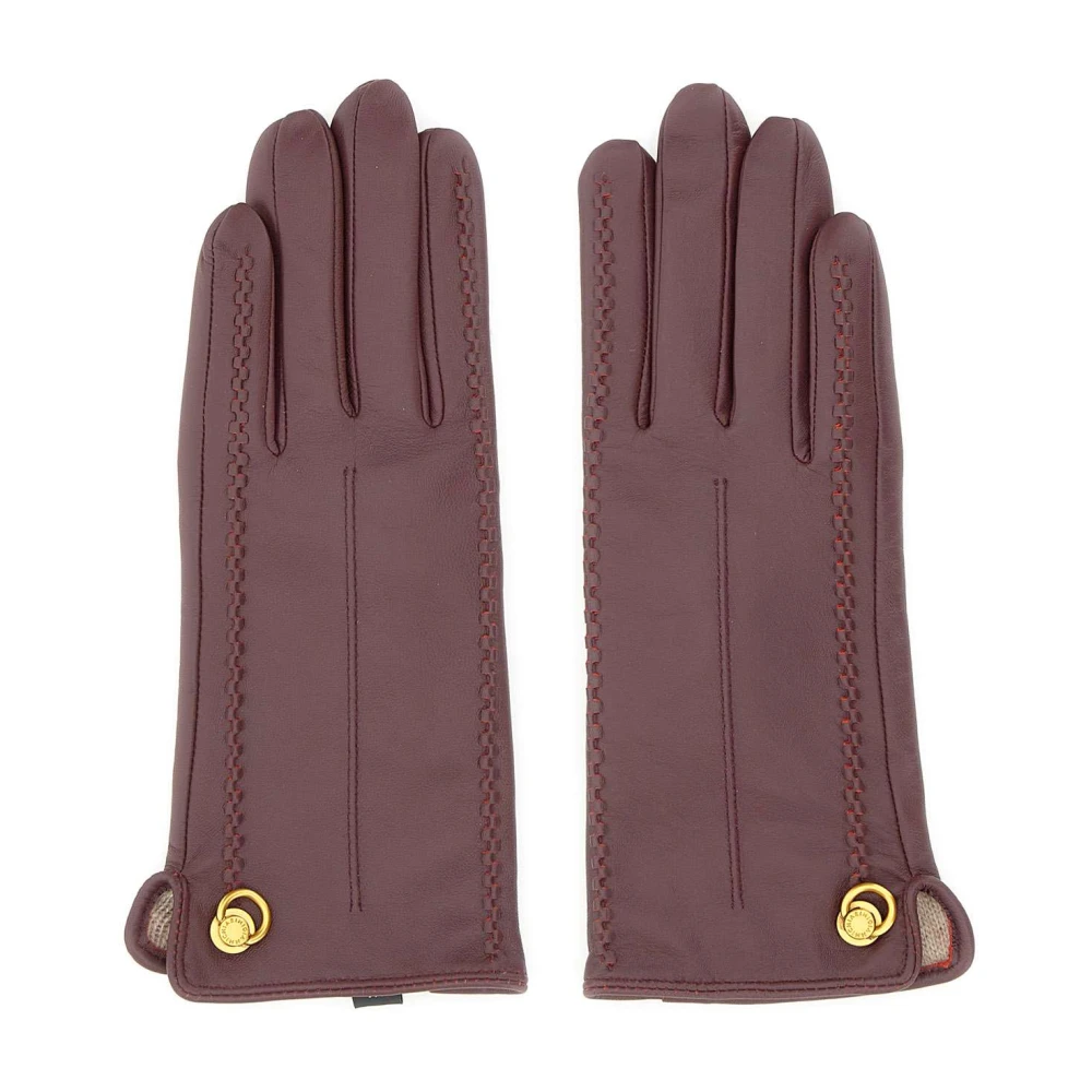Gianni Chiarini Women's Purple Soft Nappa Gloves - Gloves - M - Accessories