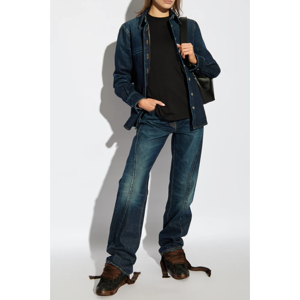 Salvatore Ferragamo Jeans met logo Blue Dames