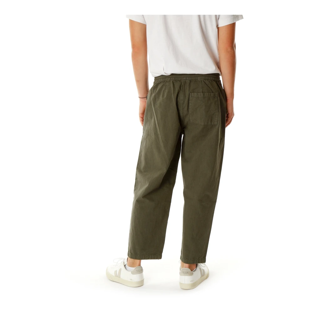 American vintage Tapered-Fit Elastische Taille Broek Green Heren