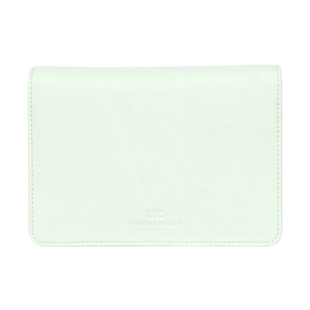 Elisabetta Franchi Mintgroene schoudertas met ketting Green Dames