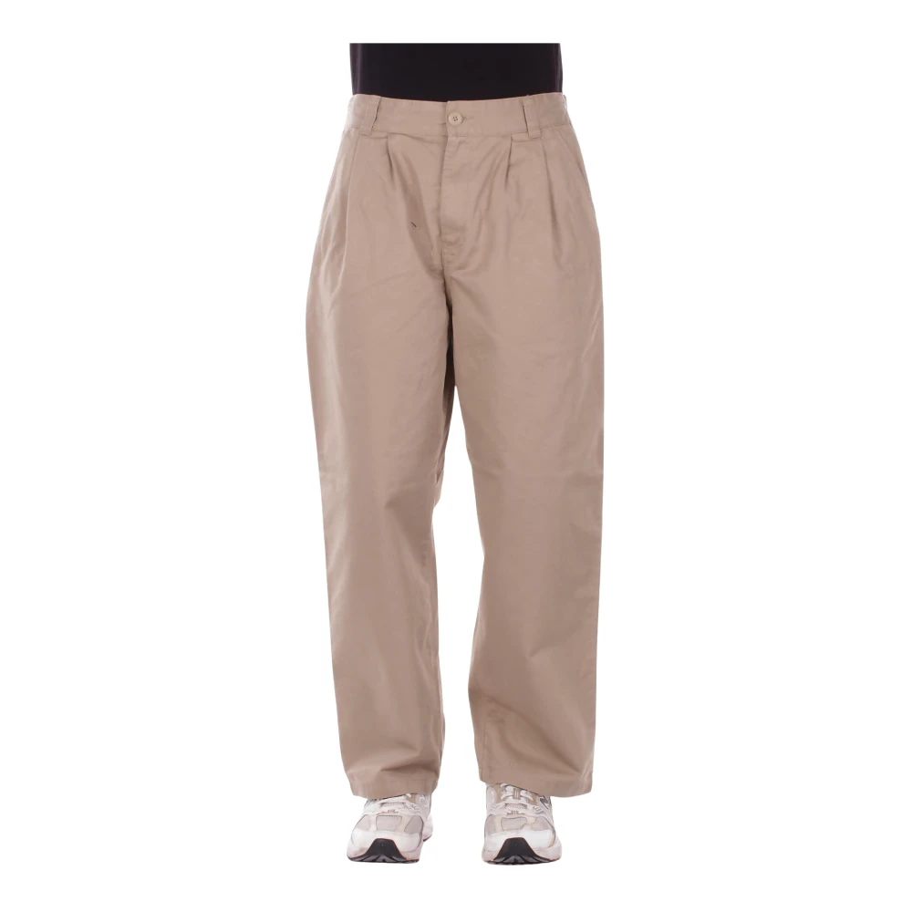 Carhartt Wip Men's Beige Straight Trousers - Straight Trousers - S - Trousers