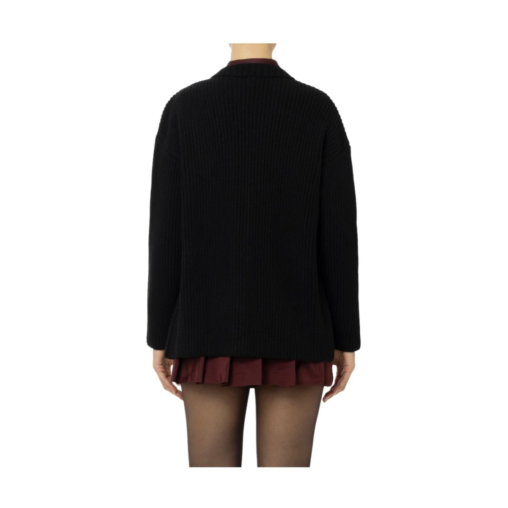 Elisabetta Franchi Stijlvolle Gebreide Top Black Dames