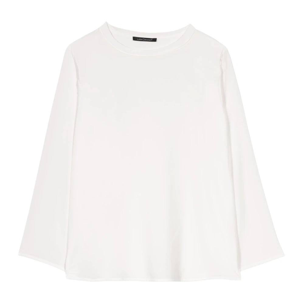 Luisa Cerano Women's White Shirt With Back Patch