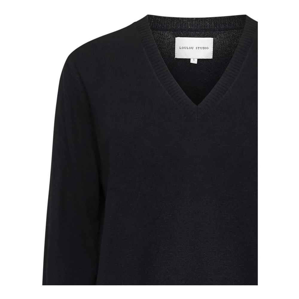 Loulou Studio Zwarte Sweater Collectie Black Dames