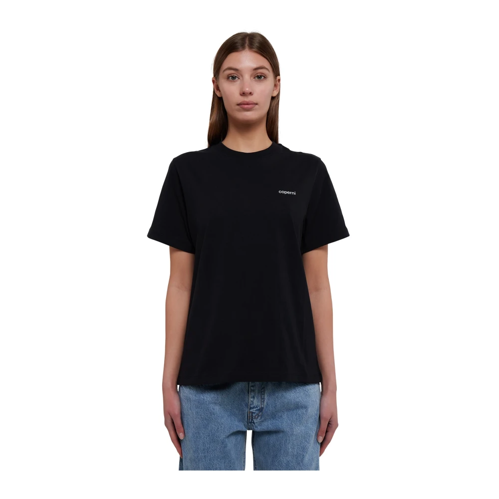 Coperni Boxy Logo T-Shirt in Zwart Black Dames
