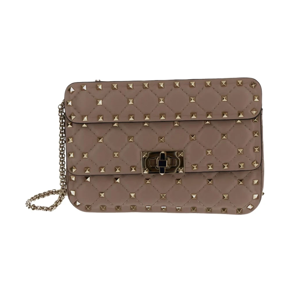 Valentino Garavani Spike Leren Tas Brown Dames