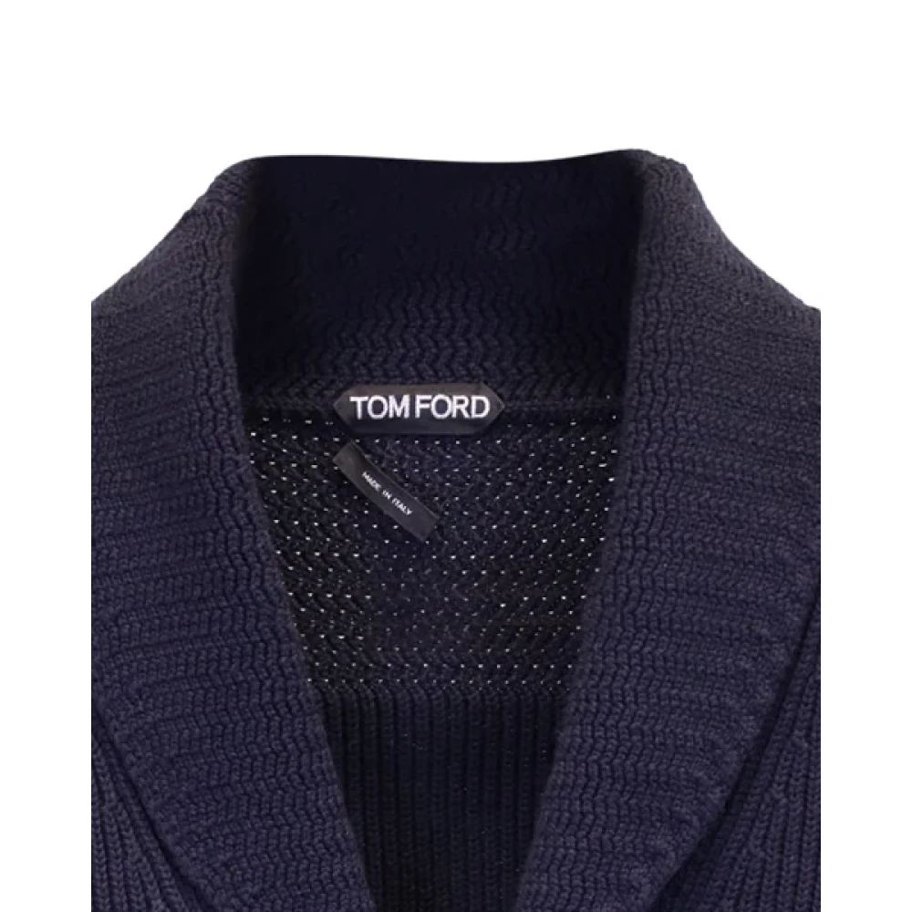 Tom Ford Pre-owned Wool outerwear Blue Heren