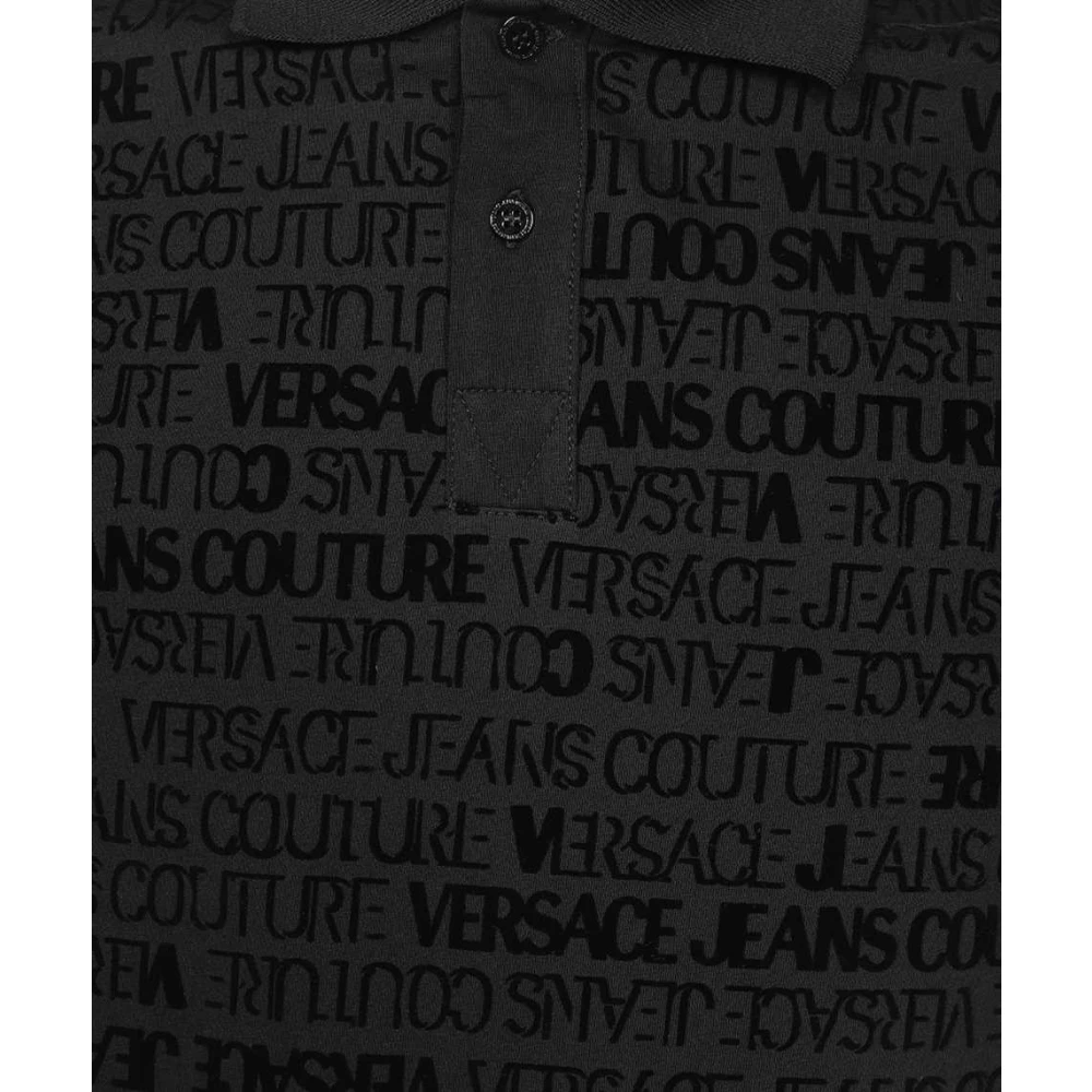 Versace Jeans Couture Polo T-shirt met logo Black Heren