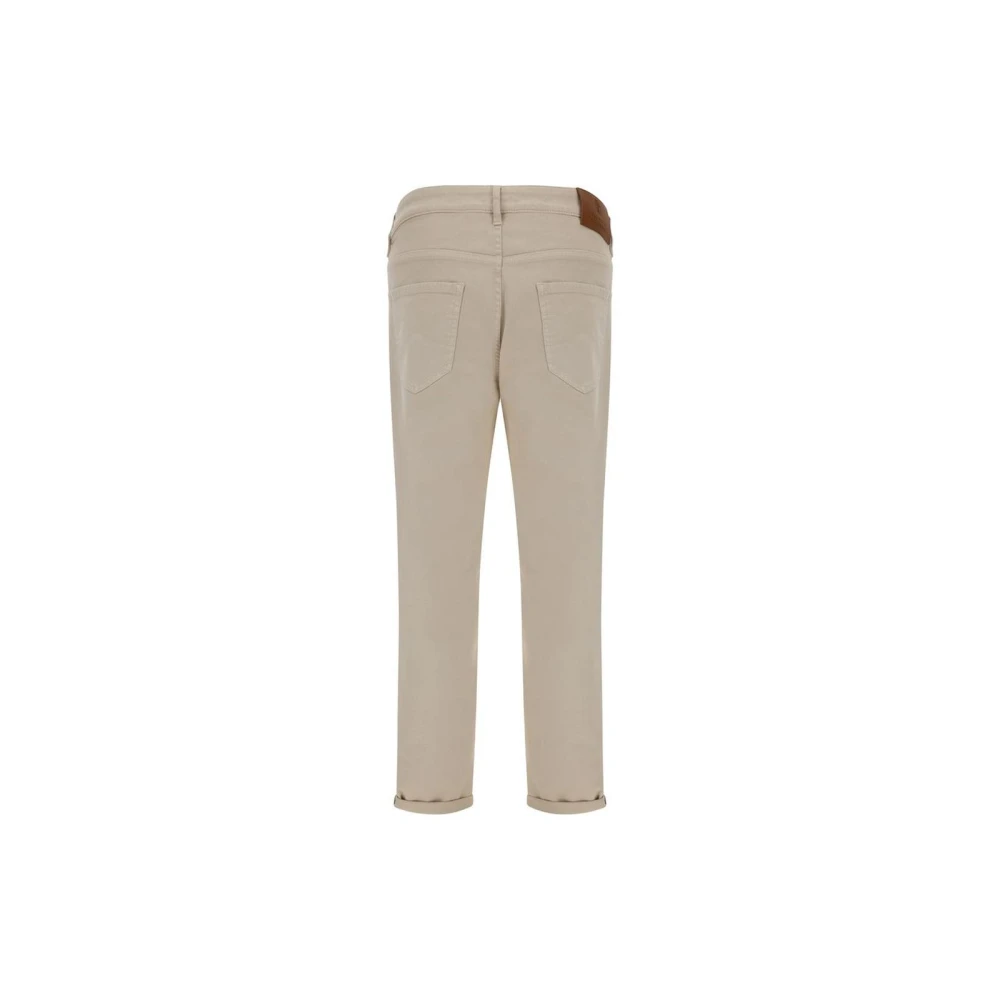 BRUNELLO CUCINELLI Klassieke katoenen chino broek Beige Heren