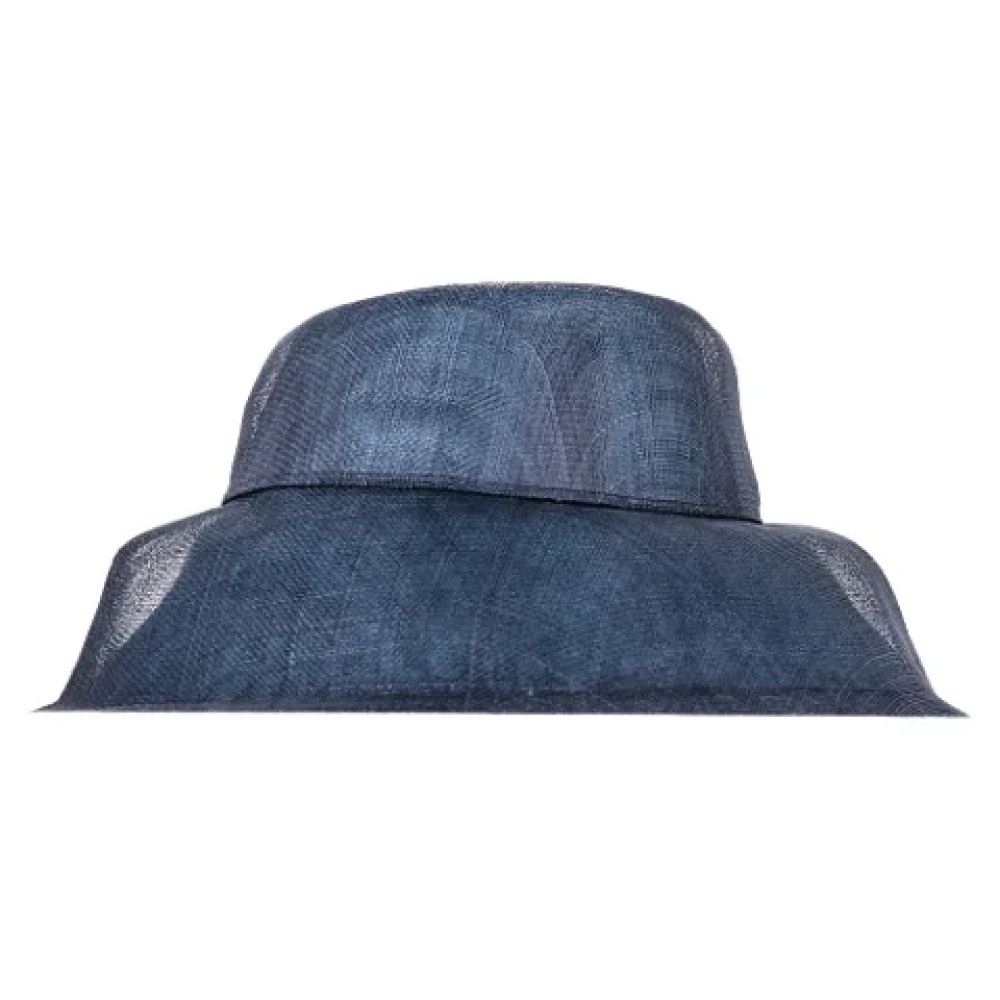 Dior Vintage Pre-owned Raffia hats Blue Dames