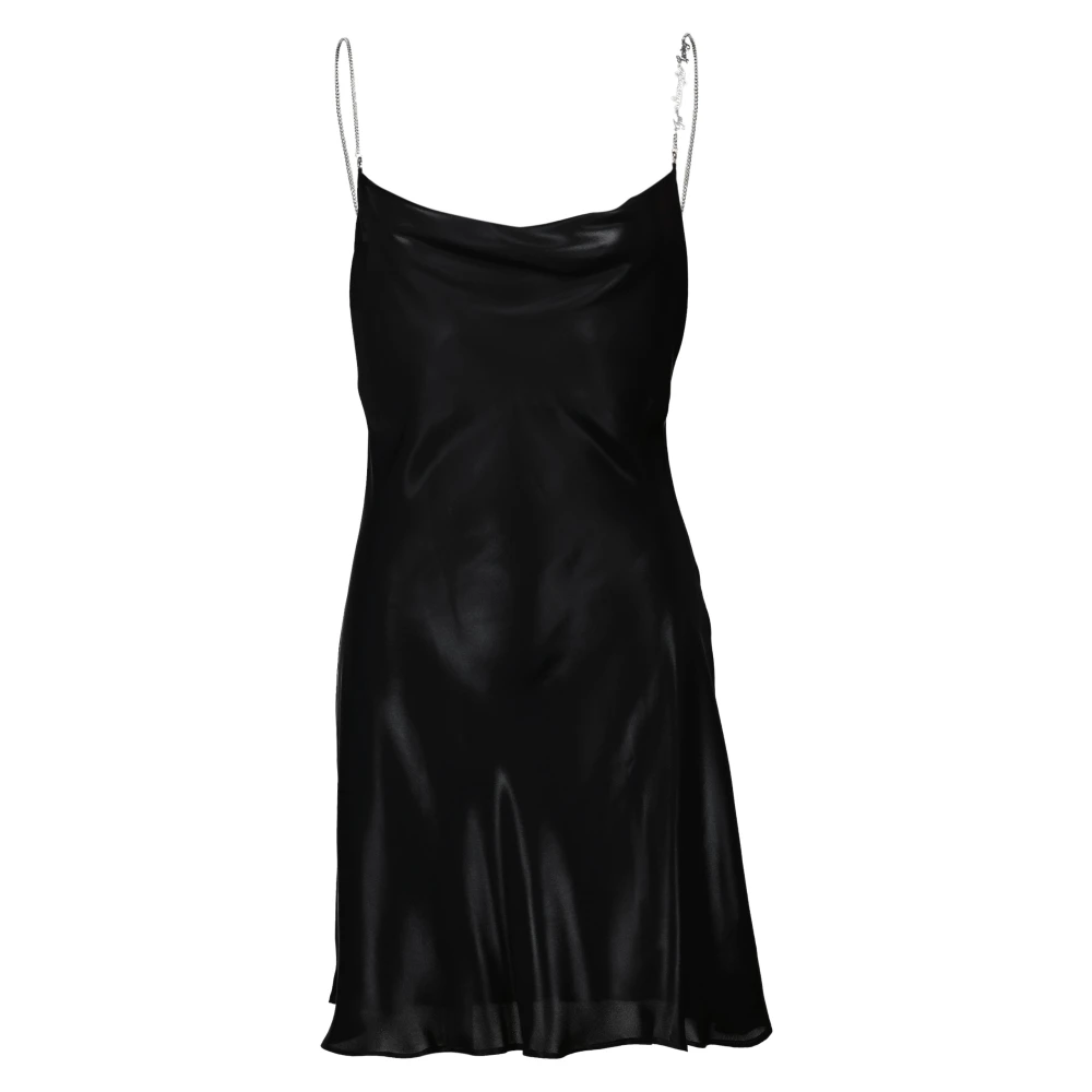 Diesel Gedrapeerde D-Minty Zwarte Jurk Black Dames