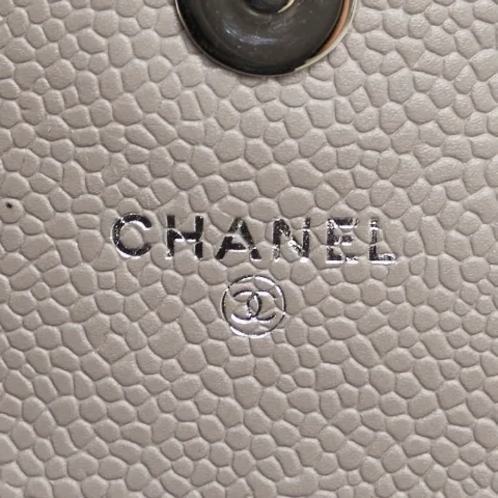 Chanel Vintage Pre-owned Leather chanel-bags Gray Dames