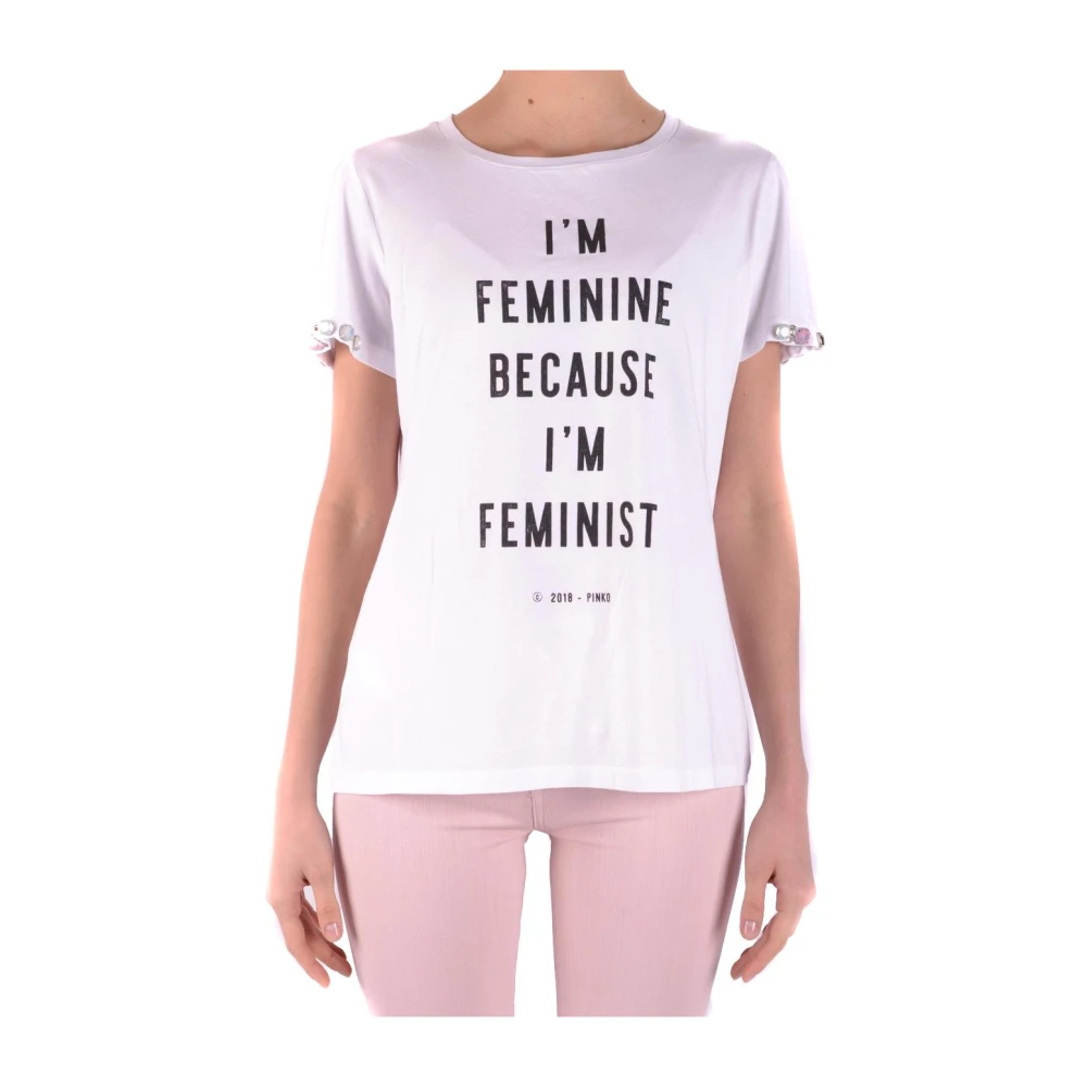 Pinko Women's White T-Shirts, M, Stylish T-Shirt