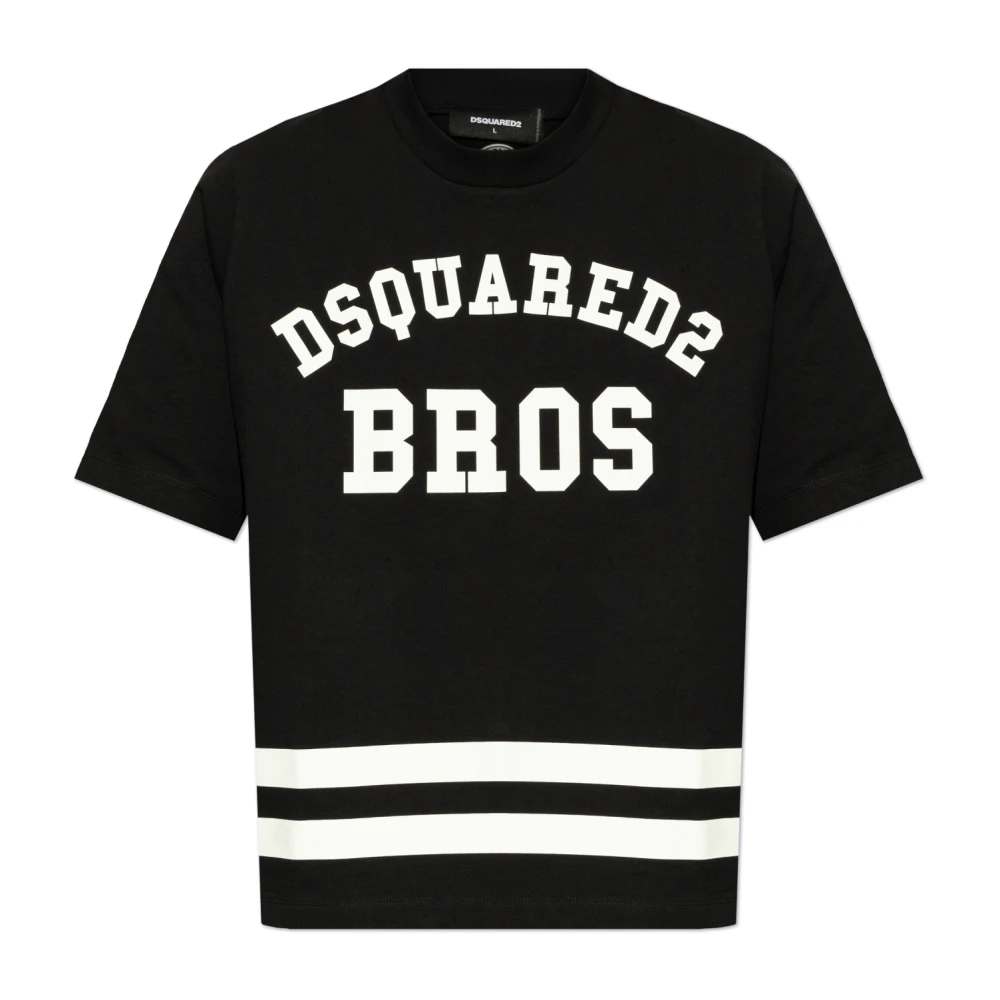 Dsquared2 T-shirt met logo Black Heren