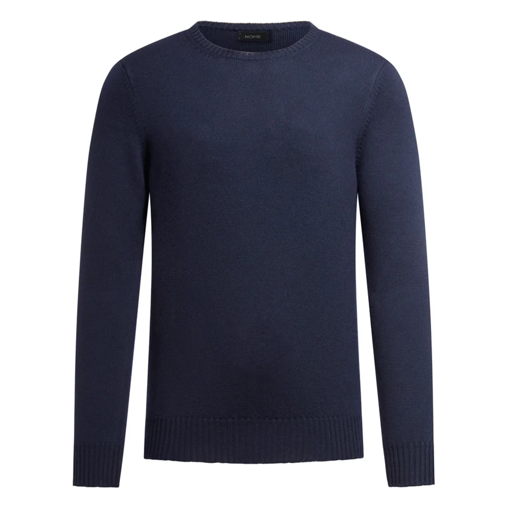 Gran Sasso Blauwe Cashmere Ronde-hals Gebreide trui Blue Heren