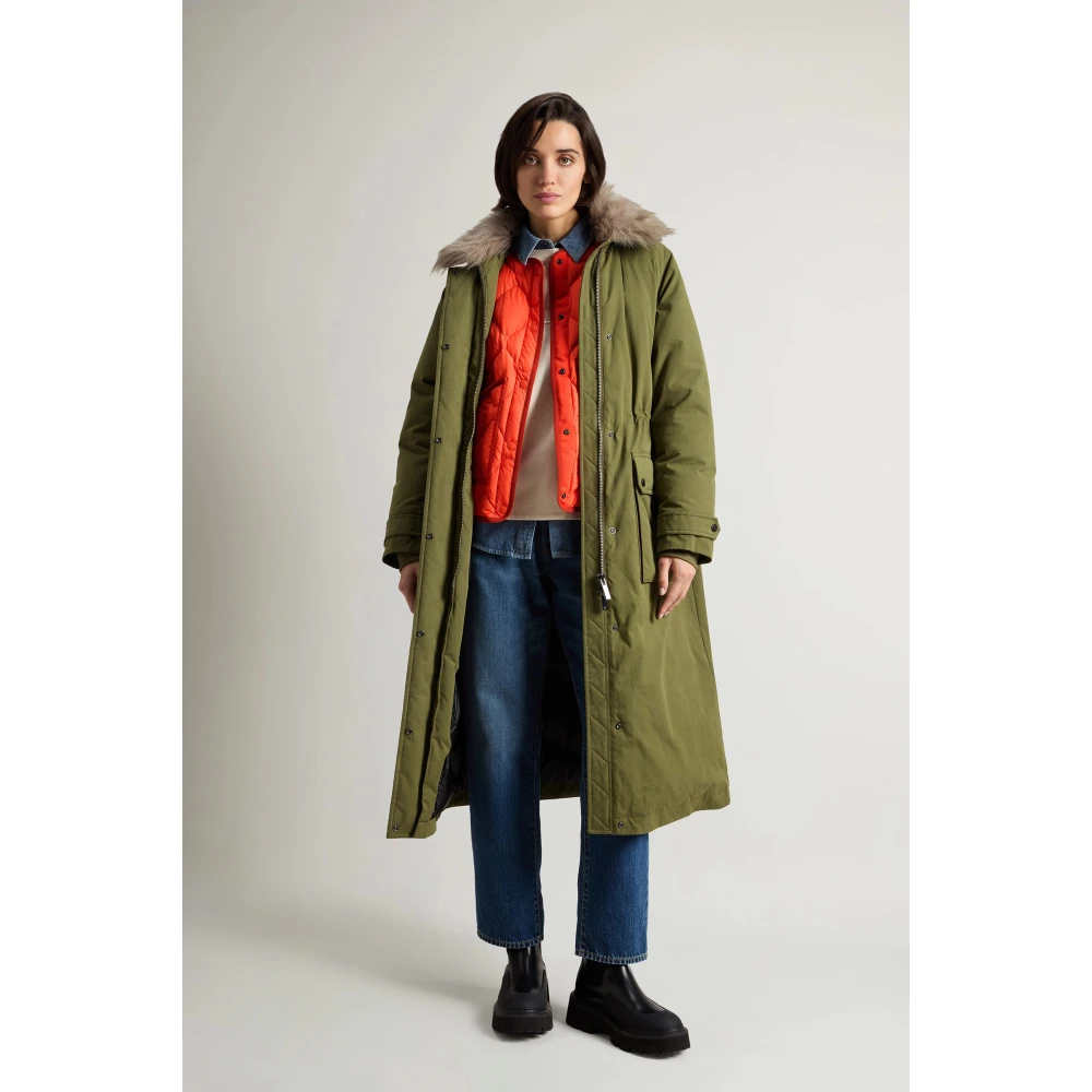 Woolrich Arctic Parka Katoenmix Buitenkleding Green Dames