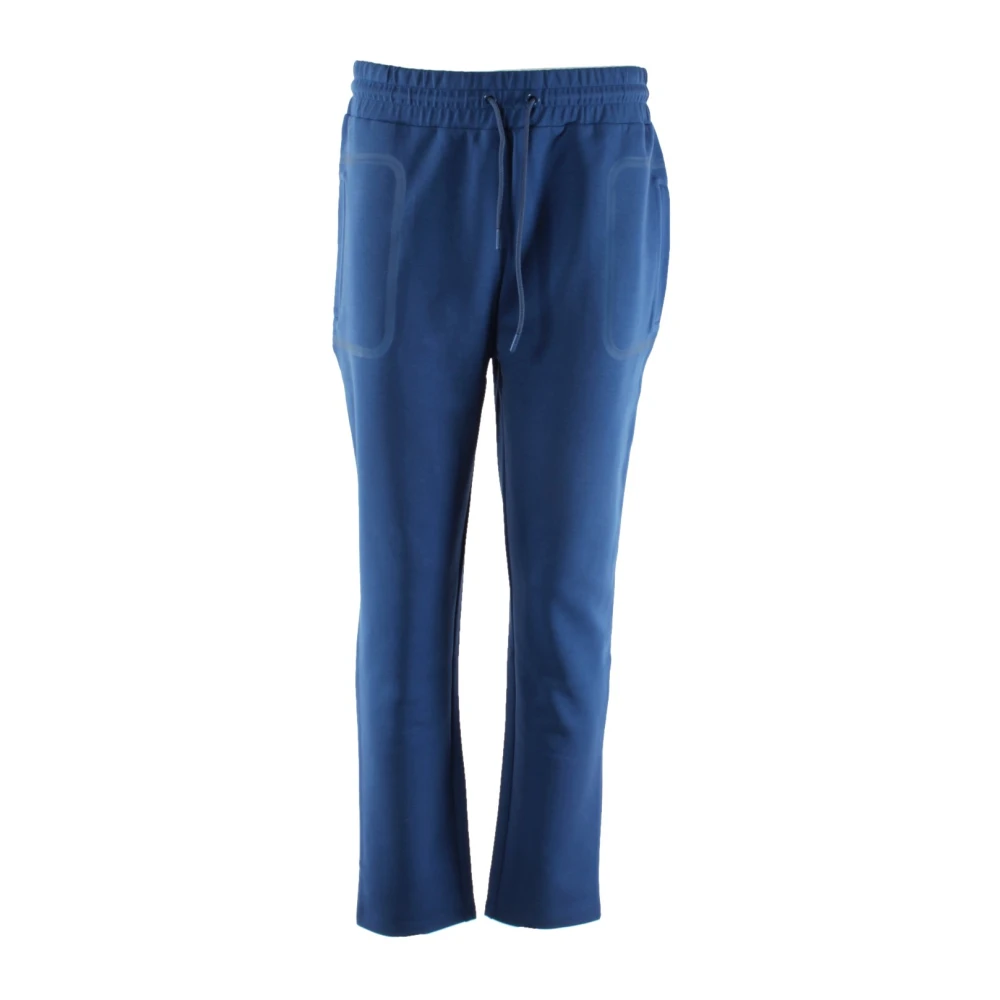 Peuterey Blauwe Joggingbroek met Elastaan Blue Heren