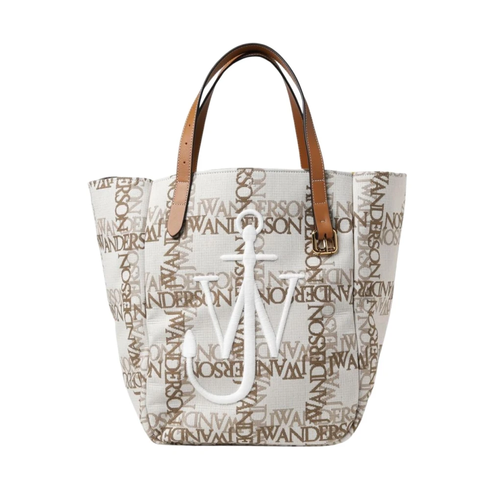Jw Anderson Women's Brown Stylish Anchor Logo Tote Bag