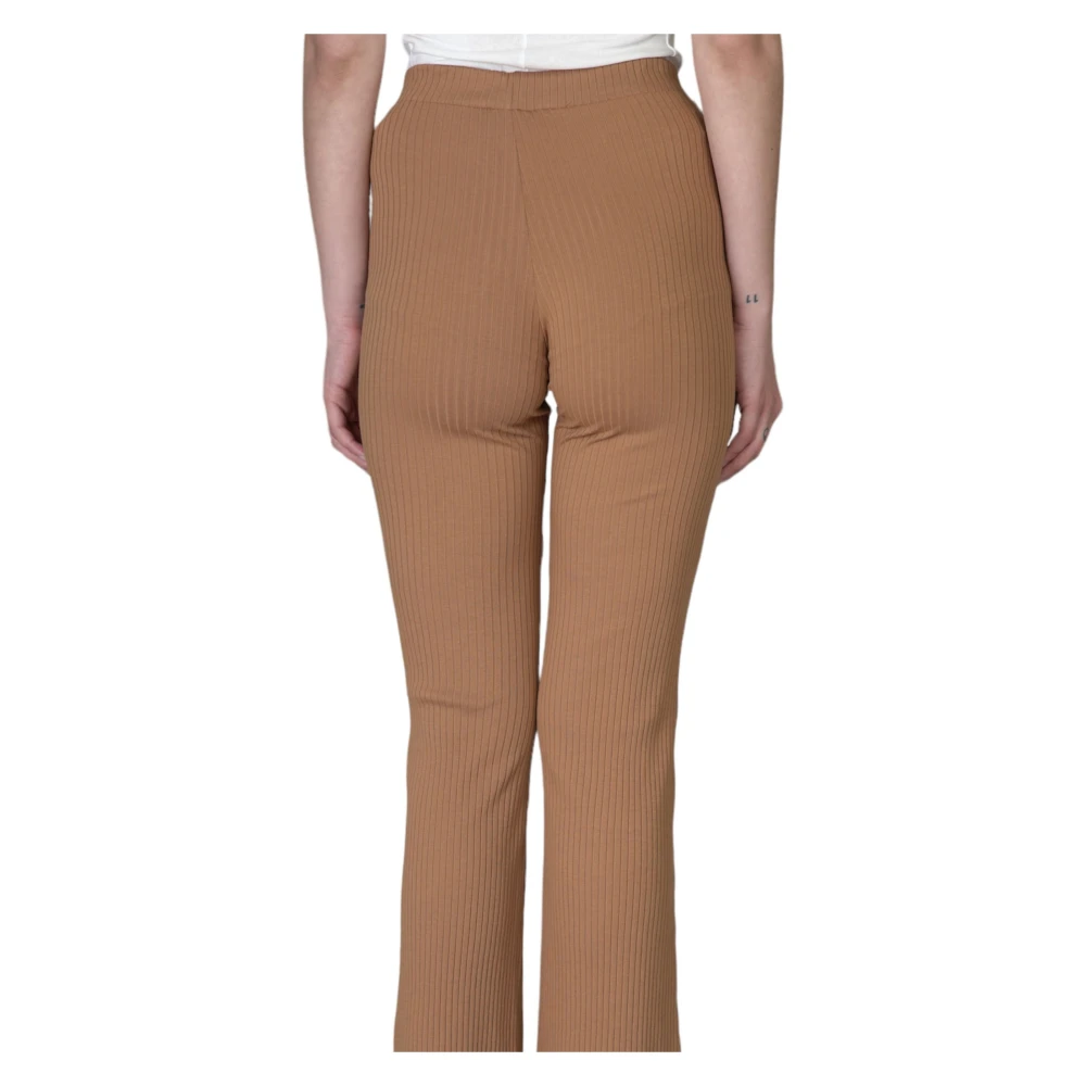 Hinnominate Ribgebreide Broek in Hazelnoot Brown Dames