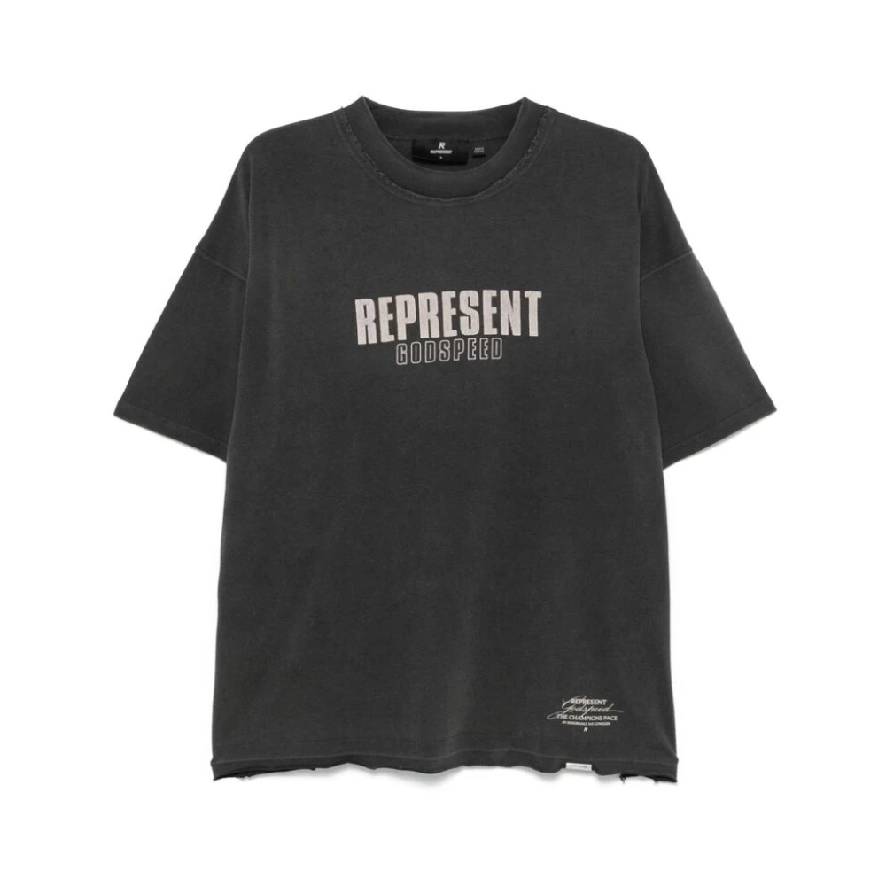 Represent Grafische Print Katoenen T-shirt Gray Heren