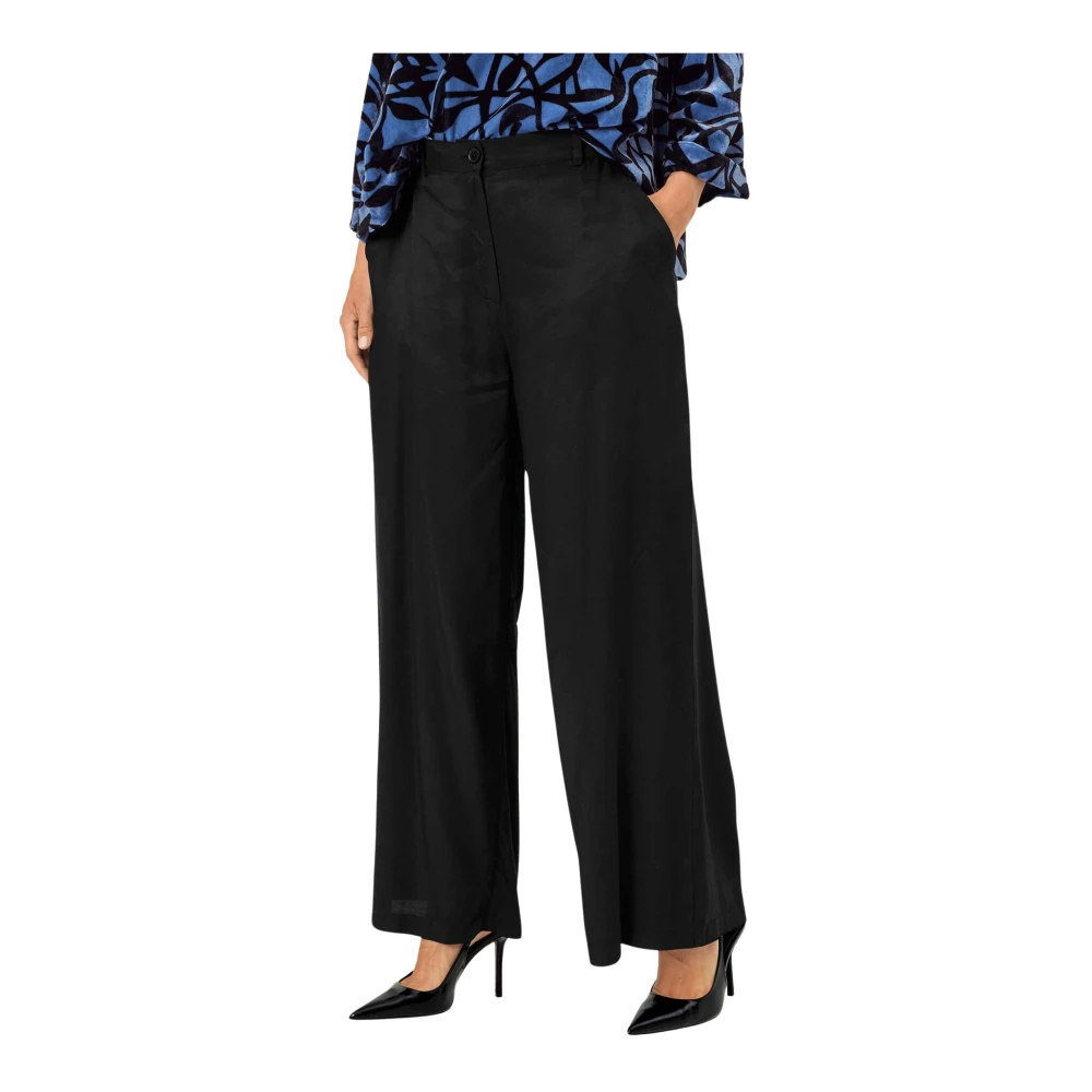 Masai Zwarte Smock Elastische Broek Black Dames