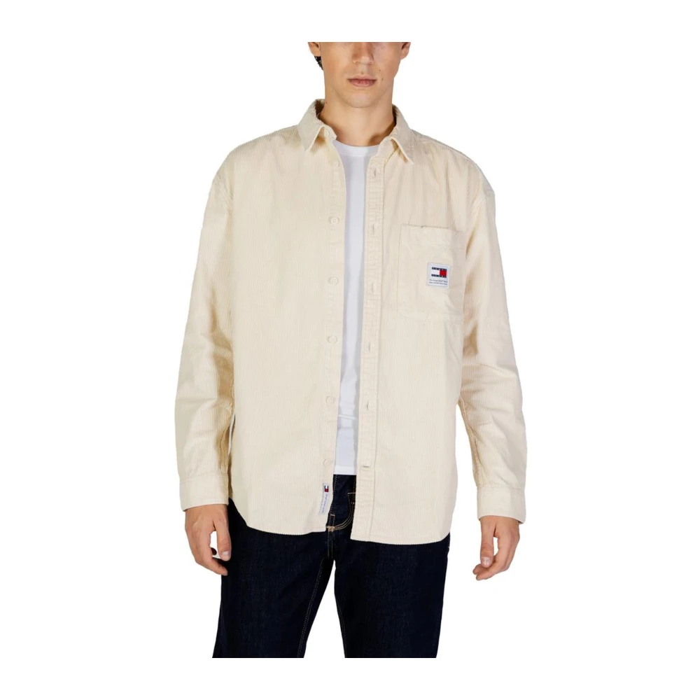Tommy Jeans Katoenen overhemd in herfst winter collectie Beige Heren
