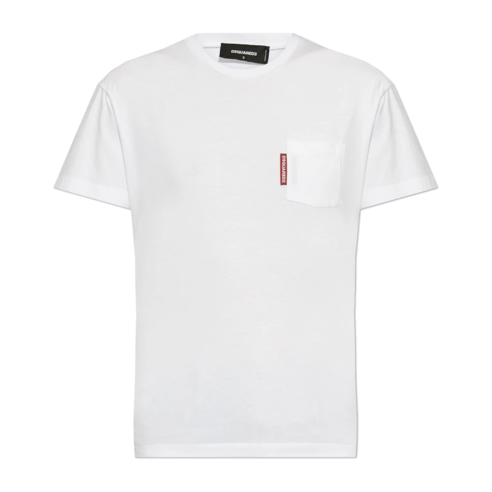 Dsquared2 White T-Shirt With Print - Female - T-Shirts - L - Tops