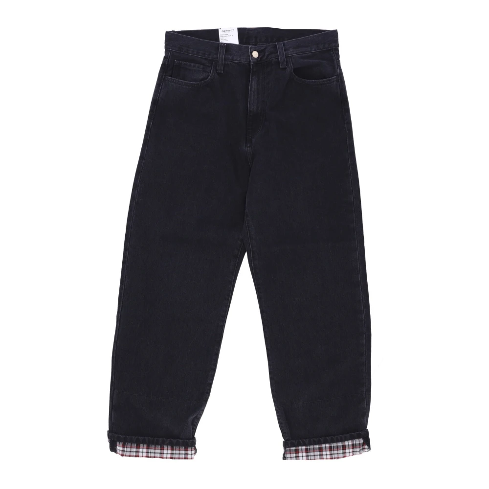 Carhartt WIP Zwarte Stone Washed Rider Jeans Black Heren