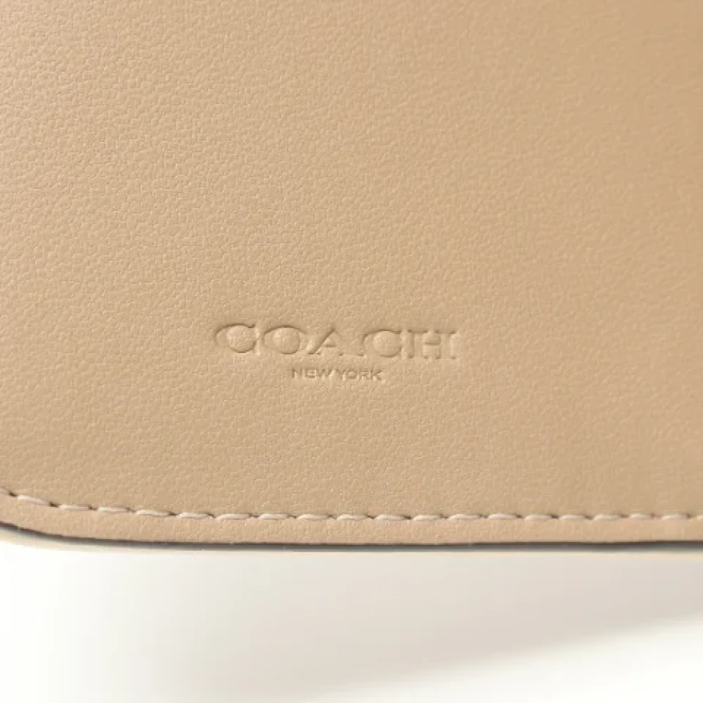Coach Pre-owned Leather wallets Beige Dames
