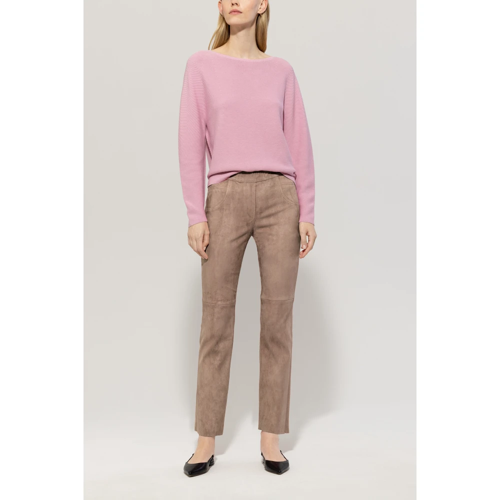 LUISA CERANO Fris Roze Links-Structuur Trui Pink Dames