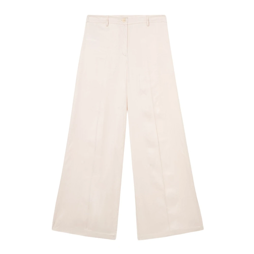 Oltre Femme Rose - Pantalon Palazzo En Satin - Pantalons - Taille: 40 Fr