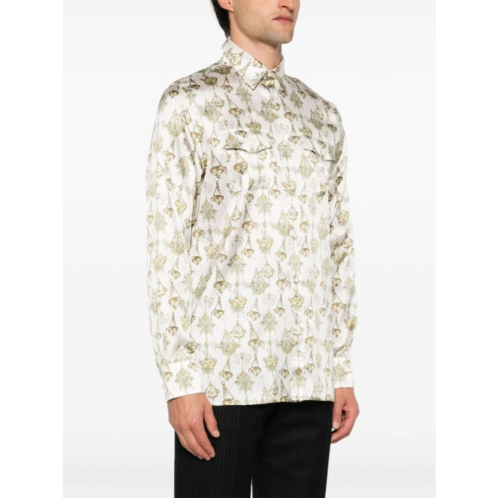 Givenchy Overhemd met chandelierprint van zijde Beige Heren
