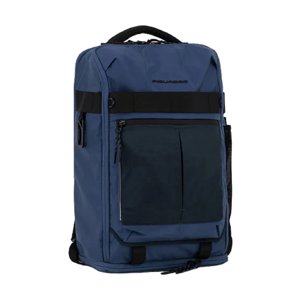 Piquadro Blauwe Bucket Bag & Rugzak met LED Blue Heren
