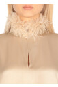 beige-silk-t-shirt-with-feather-collar