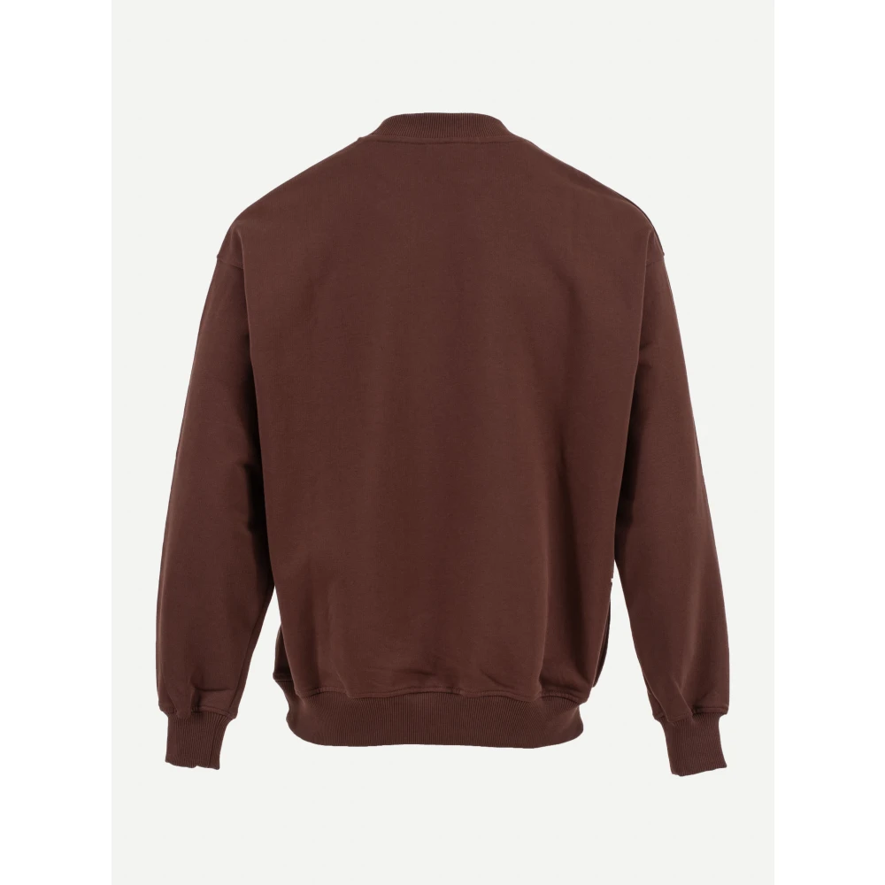 Drole de Monsieur Geborduurde Sweater Brown Heren