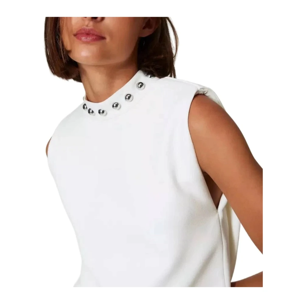 Twinset Elegante Witte Jurk Aw24 White Dames
