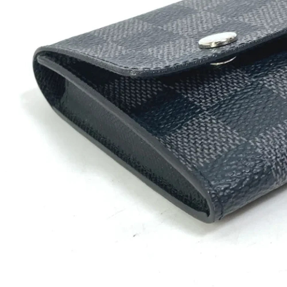 Louis Vuitton Vintage Pre-owned Cotton wallets Black Dames