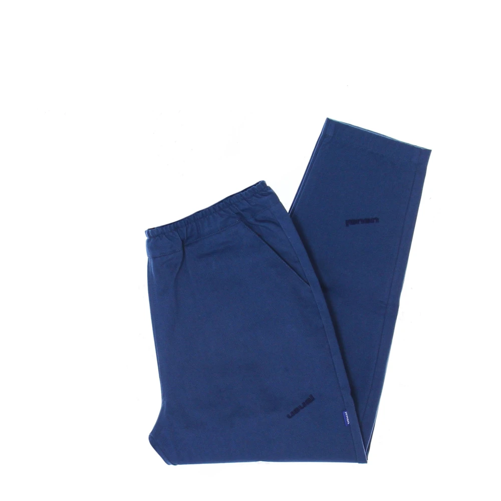 Usual Blauwe Lange Stoffen Broek met Zakken Blue Heren