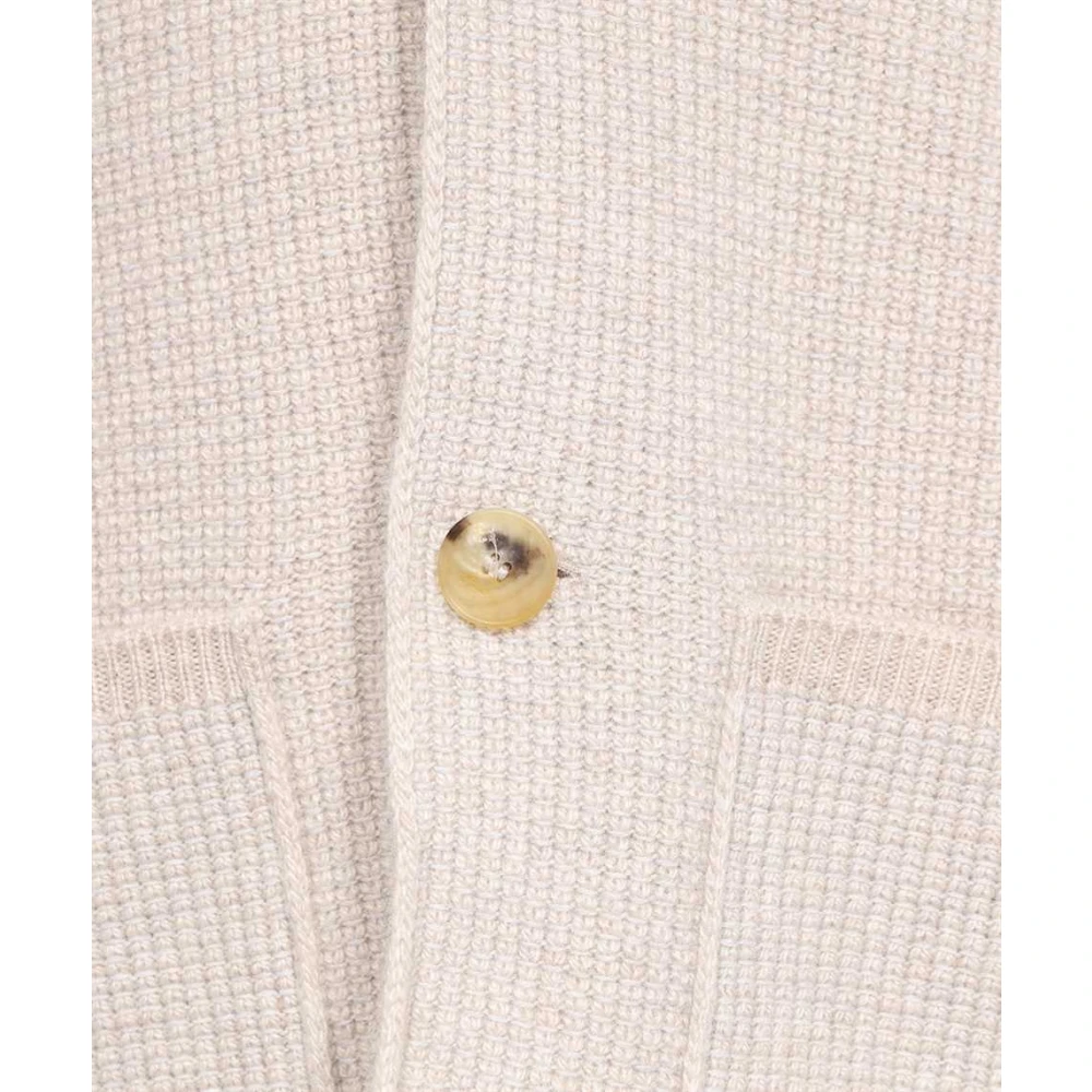 Brioni Luxe Cashmere Revers Kraag Vest Beige Heren