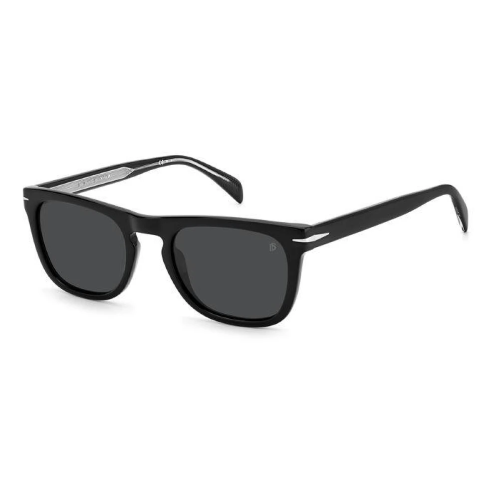 David Beckham Uomo Nero/Grigio Db 7077/S Bsc/Ir Occhiali Da Sole Acetato Squadrata - Immagine 2