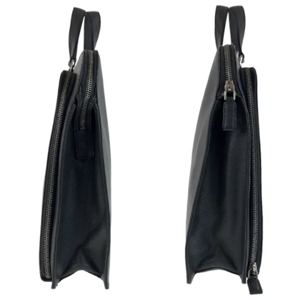 Prada Vintage Pre-owned Leather prada-bags Gray Dames