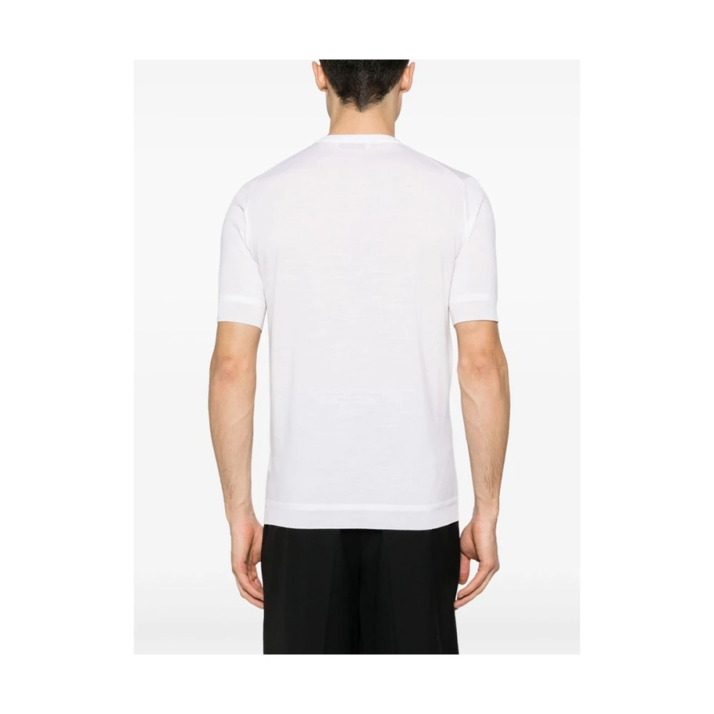 Goes Botanical Botanische Gebreide T-shirt White Heren