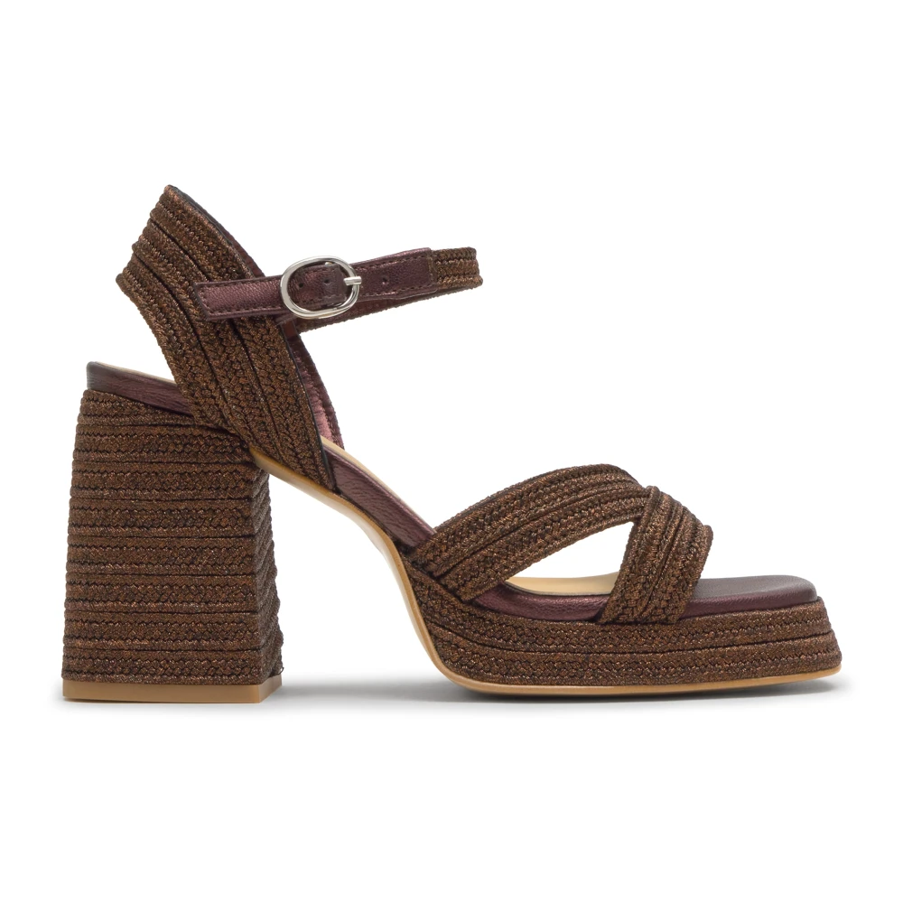 Castañer Women's Brown High Heel Sandals, 7 Uk, Valle Sandal