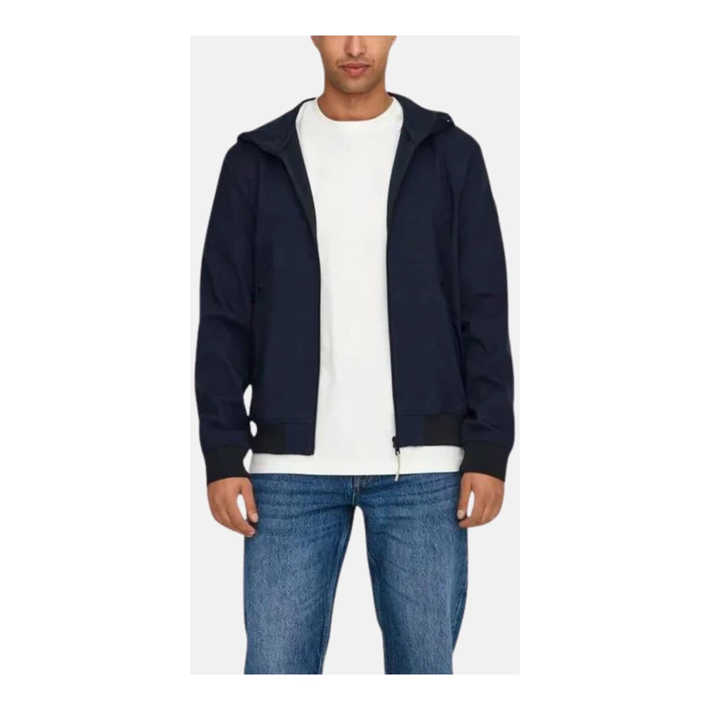 Only & Sons Stijlvolle Jas voor Mannen Blue Heren