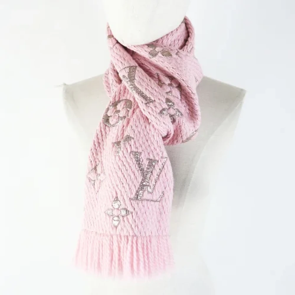 Louis Vuitton Vintage Pre-owned Wool scarves Pink Dames