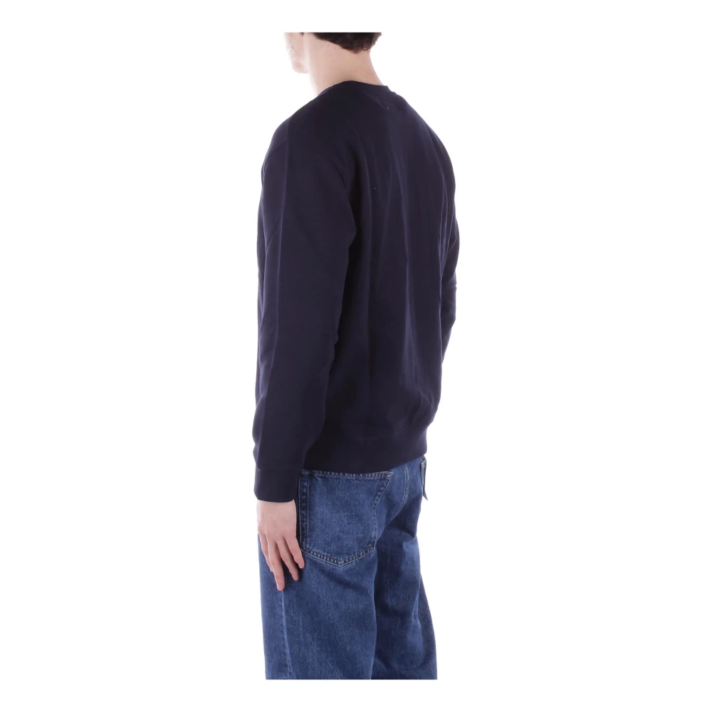 Guess Blauwe Logo Front Sweater Blue Heren