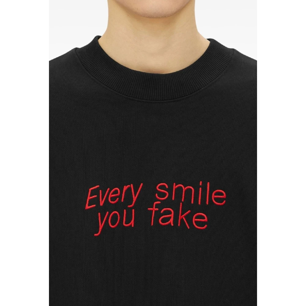 Msgm Zwarte Sweatshirt Aw24 Herenmode Black Heren