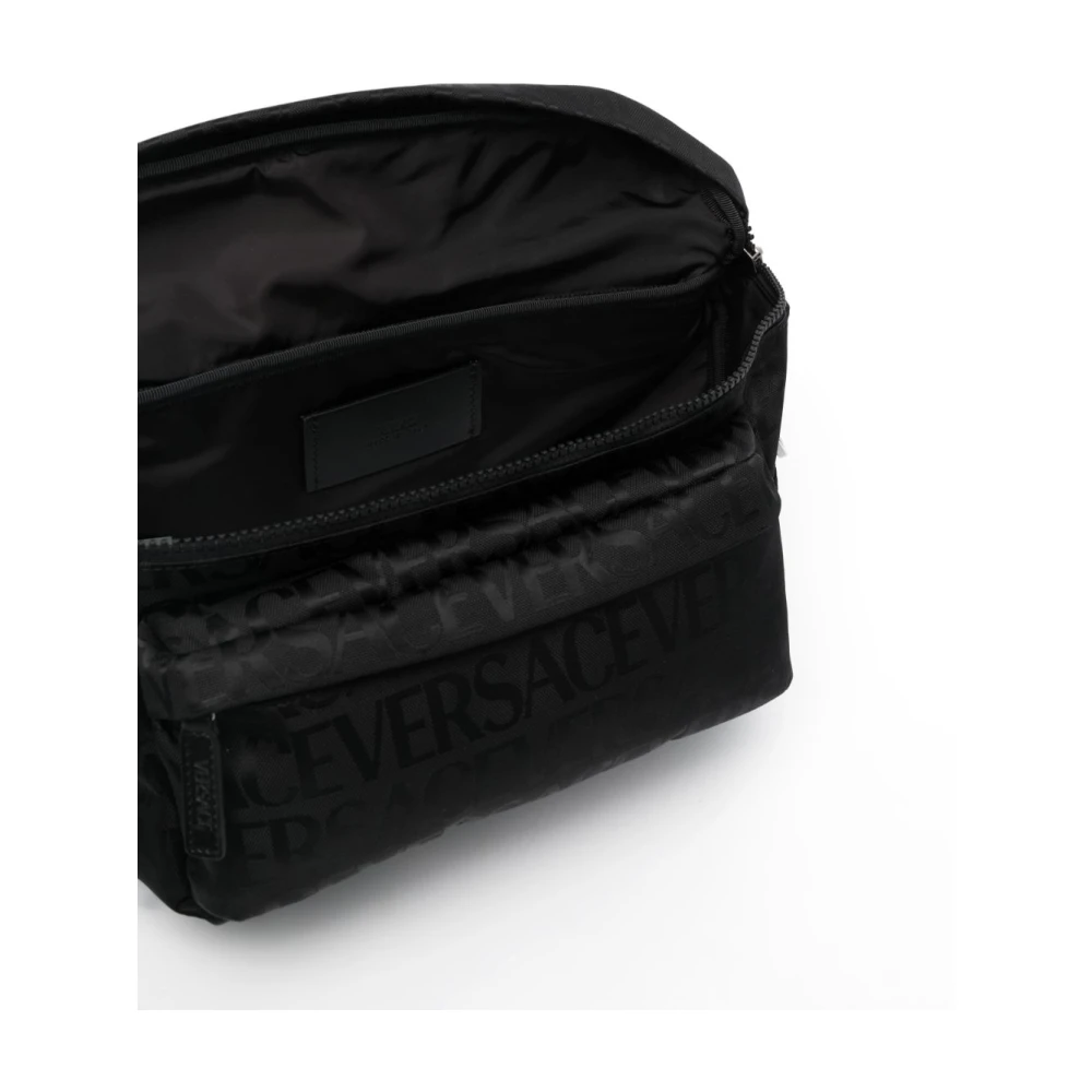 Versace Logo-Print Heuptas met Greca Details Black Unisex