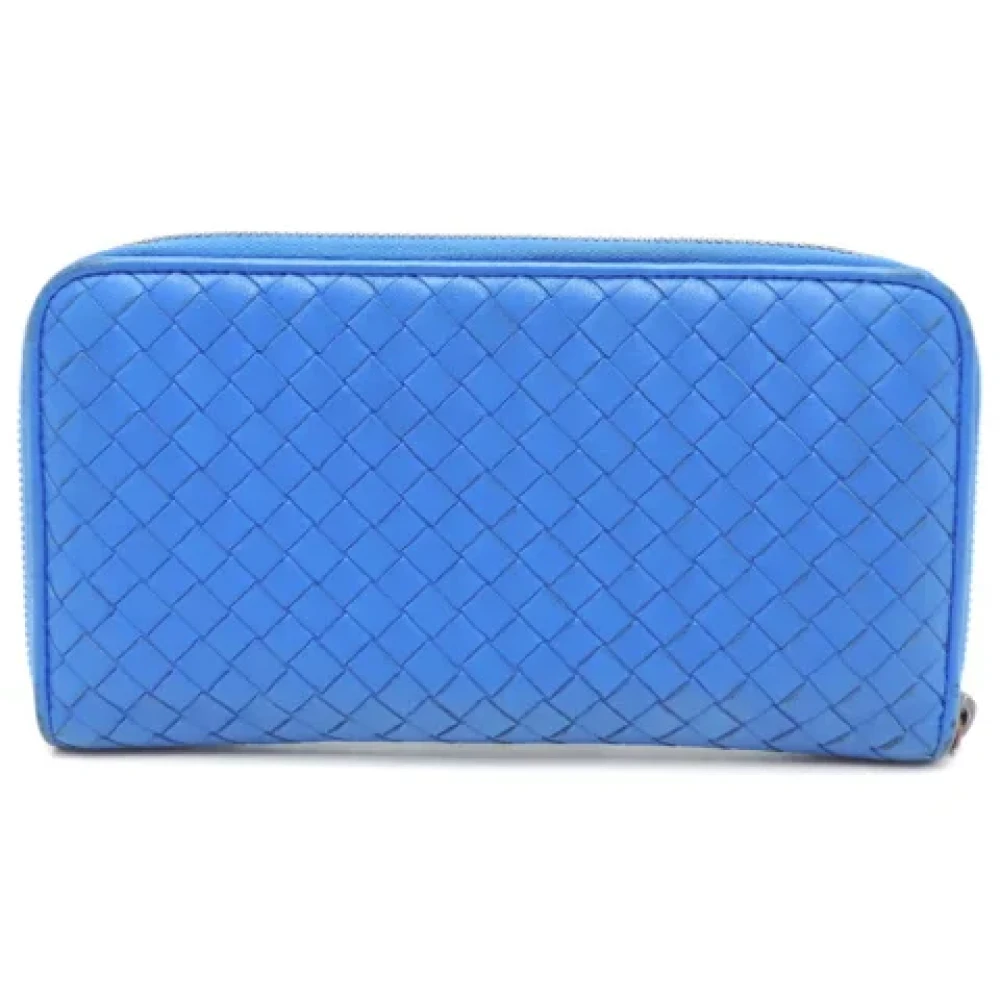 Bottega Veneta Vintage Pre-owned Leather wallets Blue Dames